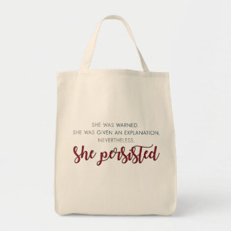 Tote Bag Néanmoins elle a persisté Fourre-tout - pleine