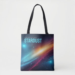 Tote Bag Nébuleuse lumineuse vibrante Galaxie néon abstrait