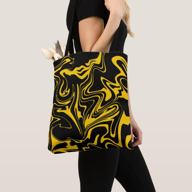 Tote Bag negro con amarillo (De près)