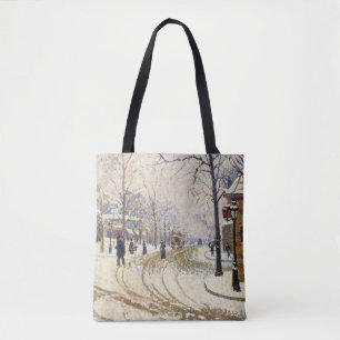 Tote Bag Neige, boulevard de Clichy, Paris de Paul Signac