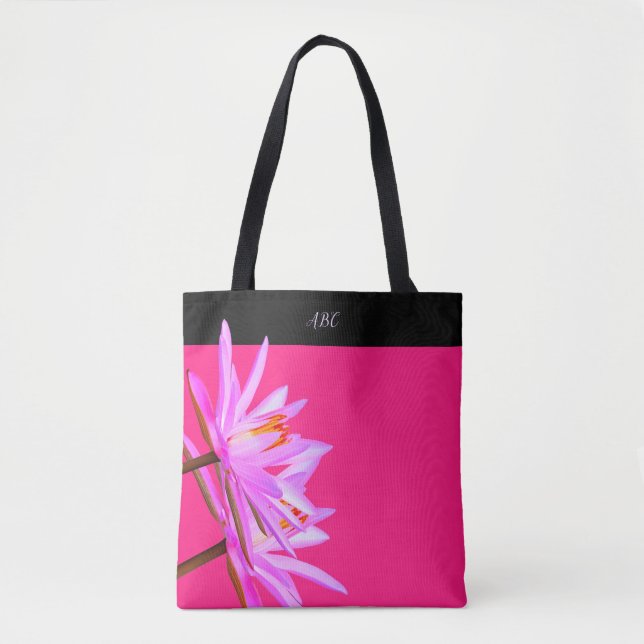 Tote Bag Nénuphar pourpre rose tout plus de - imprimez (Devant)
