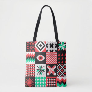 Tote Bag NÉO GEO. Conception graphique du motif de géométri