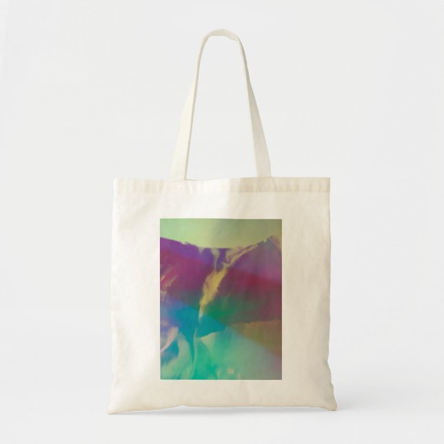 Tote Bag néon bleu rose vert onde synth lumières lumineuses (Devant)