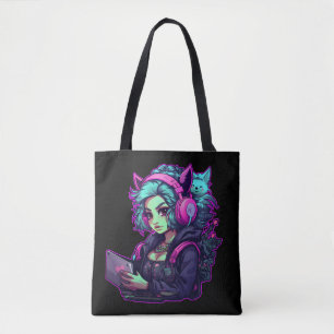 Tote Bag Neon gamer fille
