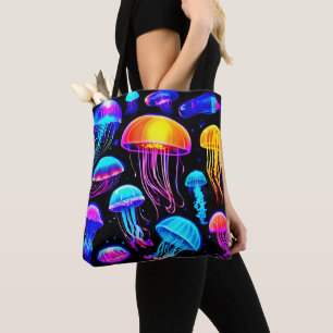 Tote Bag Neon Jellyfish