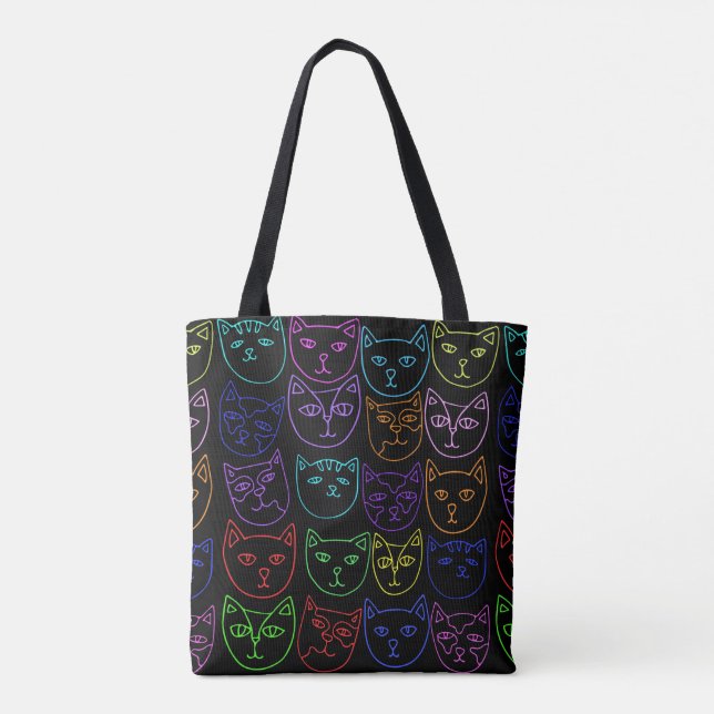 Tote Bag Neon Kitties (Dos)