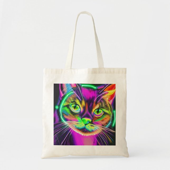 Tote Bag Neon Kitties (Devant)