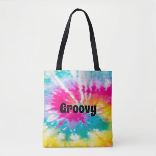 Tote Bag Neon Tie Dye Super Personnalisé