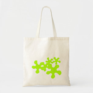 Tote Bag néon vert slime noir fun
