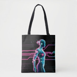 Tote Bag NeonPulse Cyborg Run Fourre-tout