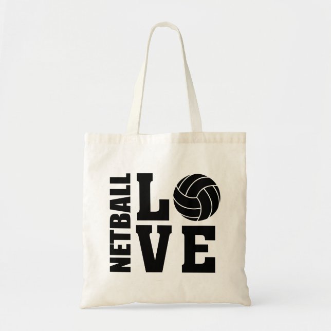 Tote Bag Netball Love, Netball (Devant)