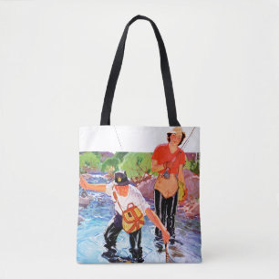 Tote Bag Netting A Fish par R.J. Cavaliere