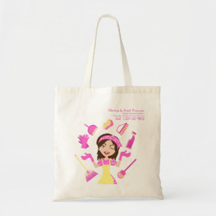 Tote Bag Nettoyage de maison rose Mai mignon quotidien Jani