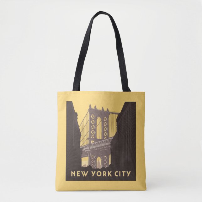 Tote Bag New York | Brooklyn Bridge (Devant)