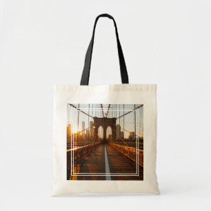 Tote Bag New York City Brooklyn Bridge Sunrise