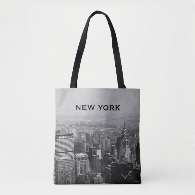 Tote Bag New York Manhattan Skyline Unisex Cool (Devant)