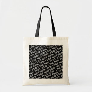 Tote Bag New York Motif Grey