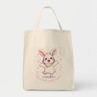 Tote Bag - Niedlicher Pastel-Kaninchen-Shopper Tragetasche