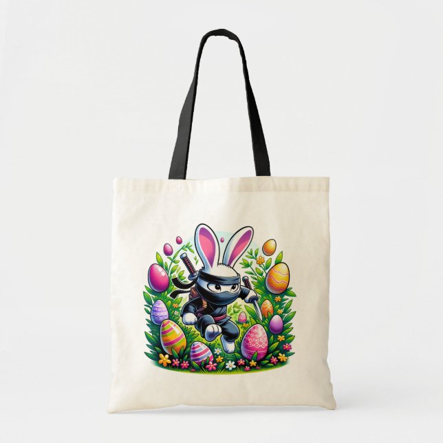 Tote Bag Ninja Bunny Aventure de Pâques (Devant)