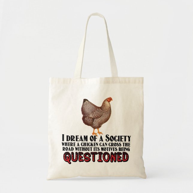 Tote Bag N'interrogez pas le poulet (Devant)