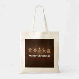 Tote Bag Noble Noël Gingerbread Cookies