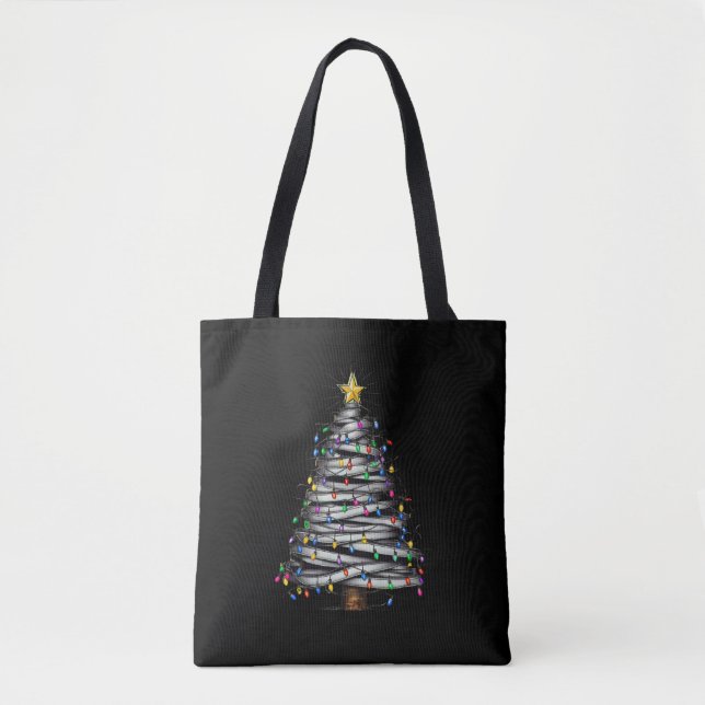 Tote Bag Noël Arbre clair (Devant)