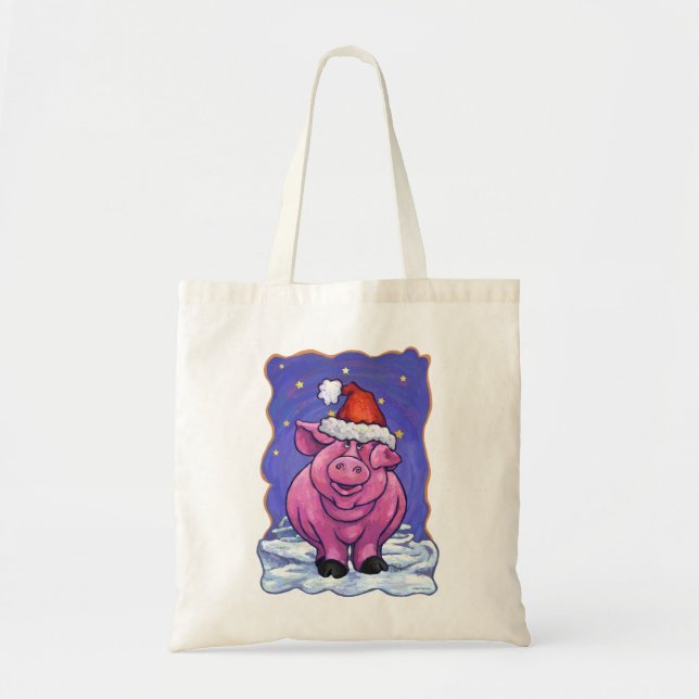 Tote Bag Noël au porc (Devant)
