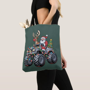 Tote Bag Noël camion monstre Santa vacances enfants
