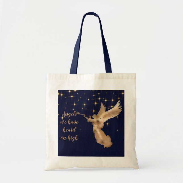 Tote Bag Noël Carol Angel's nous avons entendu en haut (Devant)