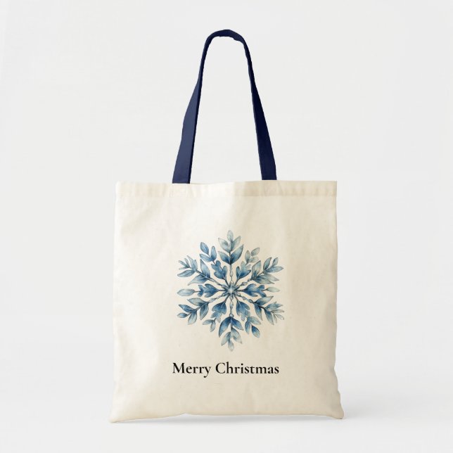 Tote Bag Noël de Flèche de neige Blue Winter (Devant)