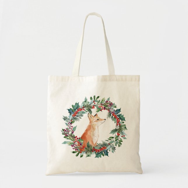 Tote Bag Noël de la renard boisée (Devant)