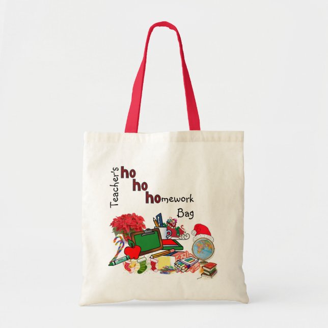 Tote Bag Noël de l'enseignant (Devant)