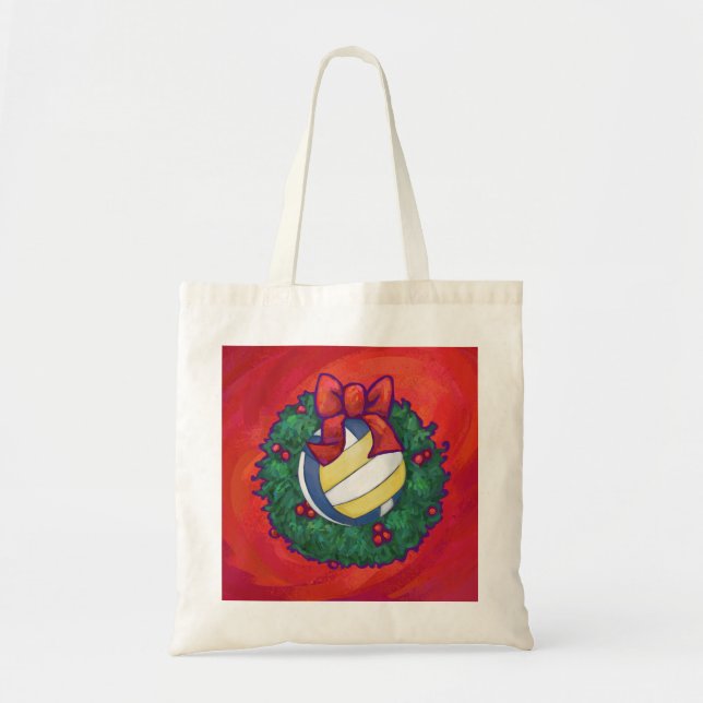 Tote Bag Noël de volley-ball (Devant)