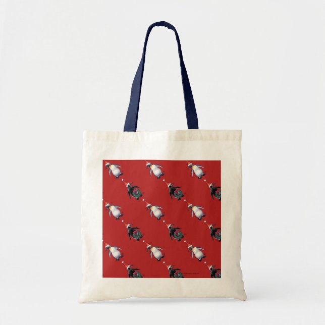 Tote Bag Noël des pingouins (Devant)