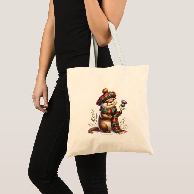 Tote Bag Noël écossais Otter Noël (Devant (produit))