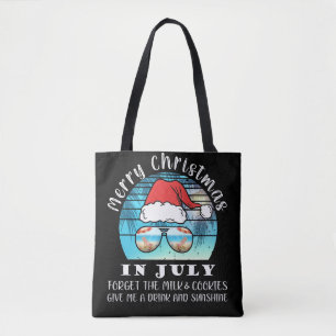 Tote Bag Noël En Juillet Pool Party Père Noël Vacances B