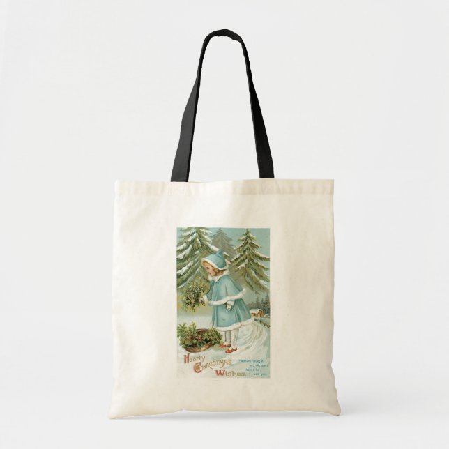 Tote Bag Noël, Fille (Devant)