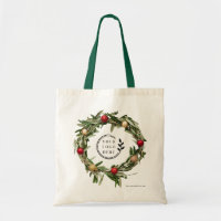 Noël Floral Wreath Custom Company Logo Budget
