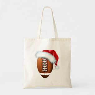 Tote Bag Noël Football Ball Santa Hat Funny Sport Noël