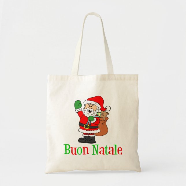 Tote Bag Noël italien Père Noël de Buon Natale (Devant)