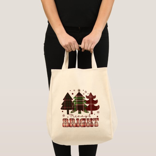 Tote Bag Noël Joyeux et lumineux (Devant (produit))