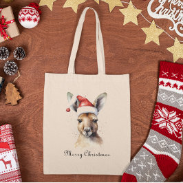 Tote Bag Noël Kangaroo, personnalisable