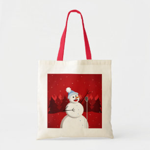 Tote Bag Noël mignon et heureux de bonhomme de neige de
