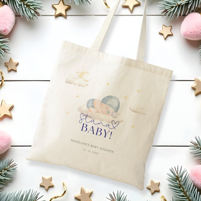 Tote Bag Noël Père Noël Baby Boy Douche (Créateur téléchargé)