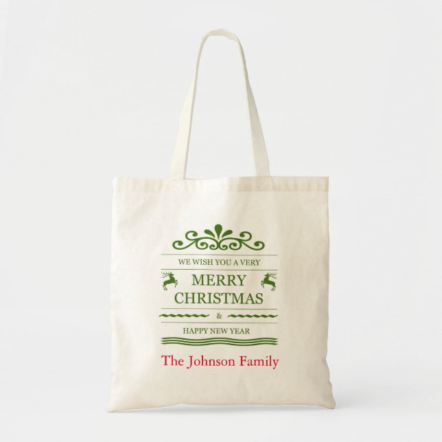 Tote Bag Noël personnalisable (Devant)