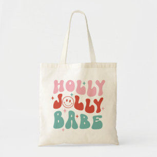 Tote Bag Noël rétro Holly Jolly Babe