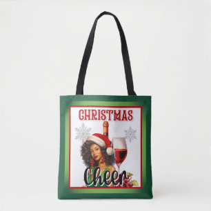 Tote Bag Noël Rétro Pin-Up de Joie
