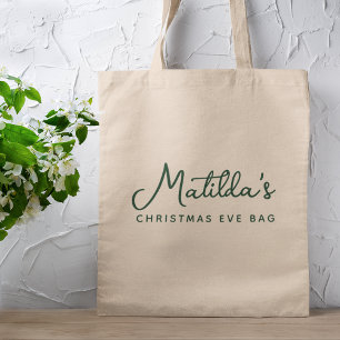 Tote Bag Noël Soir Festif Vert Vacances