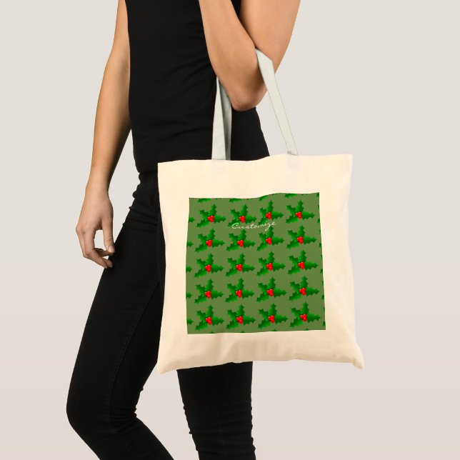 Tote Bag Noël Vert et rouge saint Thunder_Cove (Devant (produit))