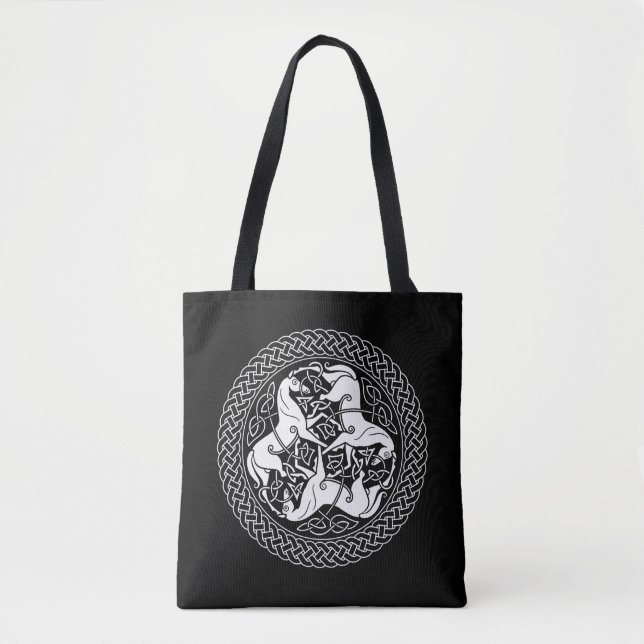 Tote Bag Noeud d'Epona de Celtic avec des chevaux (Devant)